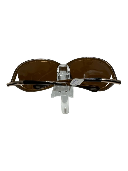 Tom Ford Brown Acetate Gradient Oval Cut Out Case Inc. Sunglasses Brown