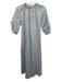 Ann Mashburn Size S Light Blue Cotton Puff Short Sleeve Elastic Neck Midi Dress Light Blue / S