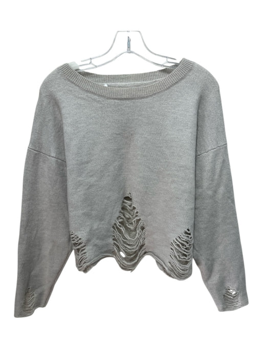 IRO Jeans Size M Taupe Beige Wool Open Knit Long Sleeve Sweater Taupe Beige / M