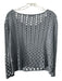 Milly Size S Gray Viscose Blend Open Knit Long Sleeve Sweater Gray / S