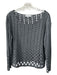 Milly Size S Gray Viscose Blend Open Knit Long Sleeve Sweater Gray / S
