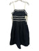 No Brand Size M Black & White Cotton Spaghetti Strap Contrast Trim Ribbon Dress Black & White / M