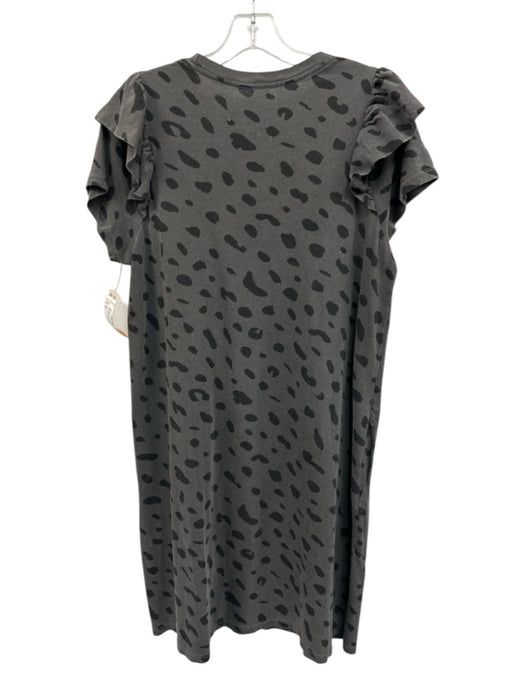 Claire V Size M Gray & Black Cotton Animal Print Short Set Dress Gray & Black / M