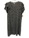 Claire V Size M Gray & Black Cotton Animal Print Short Set Dress Gray & Black / M