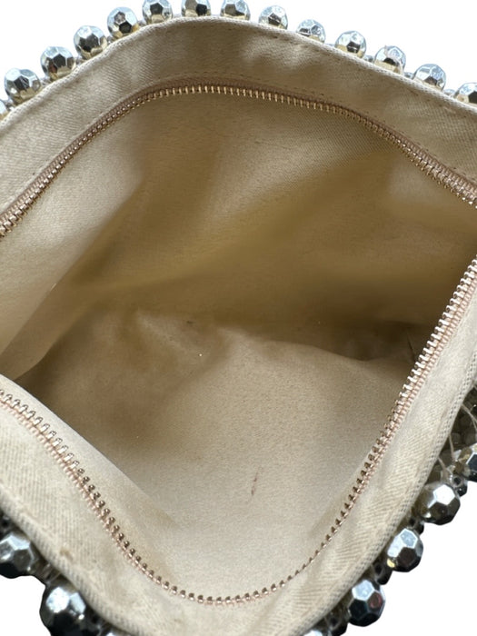 Loeffler Randall Champagne Gold Beaded Jeweled Shoulder Bag Bag Champagne Gold / S