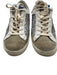 Golden Goose Shoe Size 36 Silver & Taupe Glitter Seed Beads Star Sneakers Silver & Taupe / 36