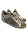 Golden Goose Shoe Size 36 Silver & Taupe Glitter Seed Beads Star Sneakers Silver & Taupe / 36