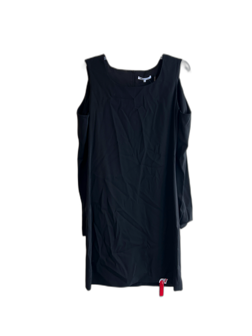 Helmut Lang Size 8 Black Viscose & Elastane Round Neck Open Shoulder Dress Black / 8