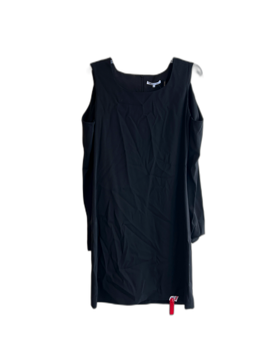 Helmut Lang Size 8 Black Viscose & Elastane Round Neck Open Shoulder Dress Black / 8