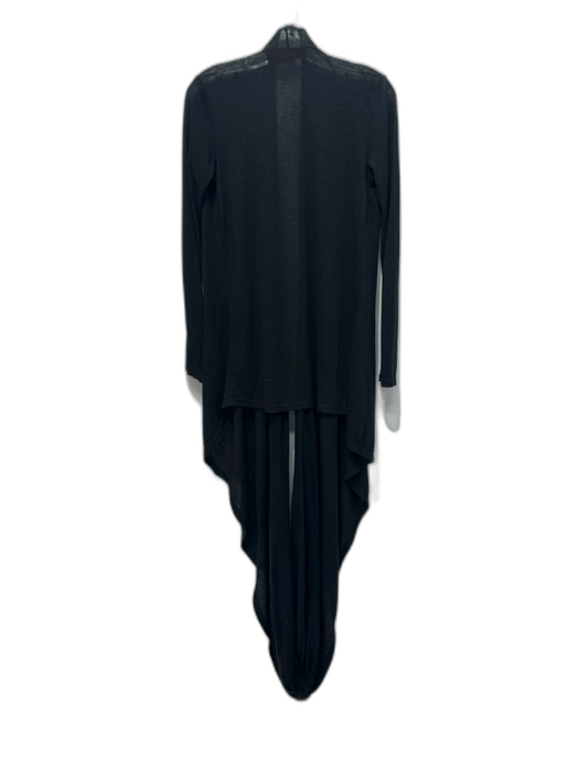 Alice + Olivia Size S Black Knit Open Front High Low Cardigan Black / S