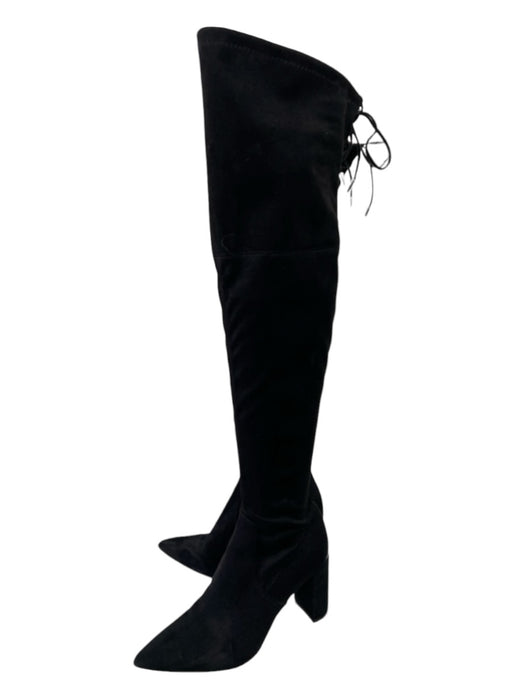 Marc Fisher Shoe Size 7 Black Suede Over the Knee Pointed Toe Heel Boots Black / 7