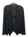 Marithe + Francois Size 8 Black Polyamide Blend Button Up Ruffle Hem Collar Top Black / 8