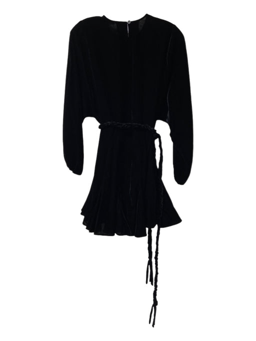 Rhode Size XS Black Nylon & Rayon Velvet Keyhole Tie Belt Dress Black / XS