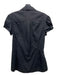 Prada Size 42 Black Cotton Blend Short Sleeve Gathered Shoulder pocket Top Black / 42