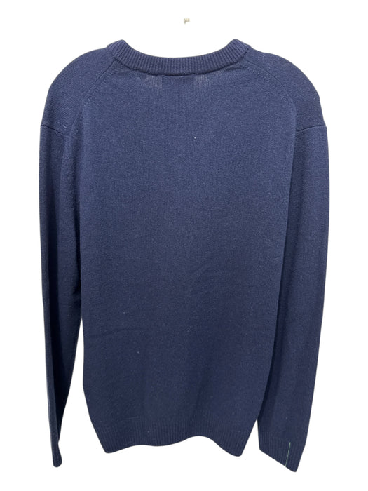 Lacoste Size L Blue Wool Long Sleeve Men's Sweater Blue / L