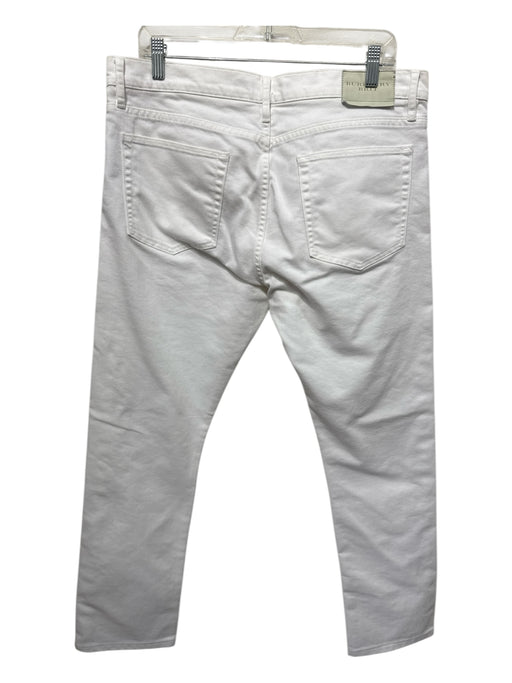 Burberry Brit AS IS Size 34 White Cotton & Polyester Button Fly Straight Pants White / 34
