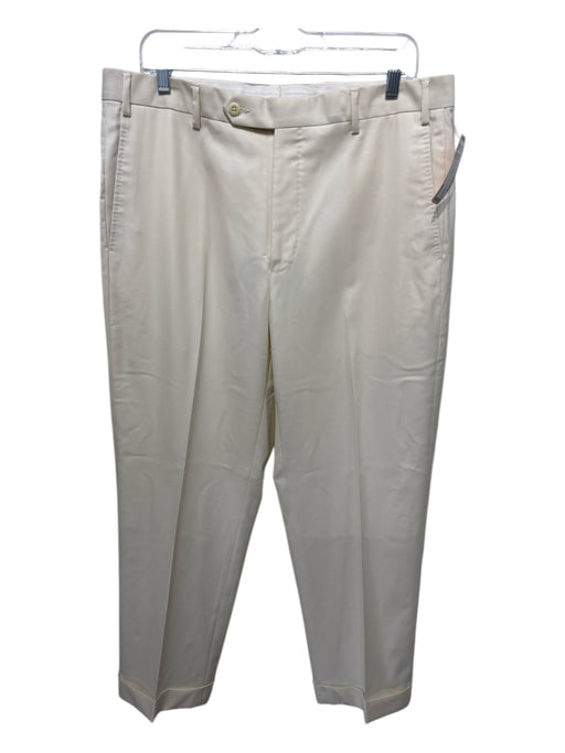 Zanella AS IS Size 35 Ivory Wool Zip Fly Men's Pants Ivory / 35