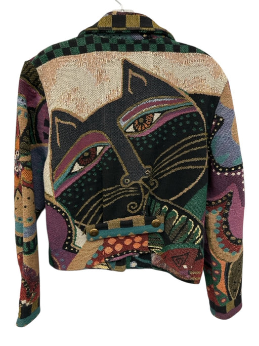 Silverado Size XS Black & Multi Cotton Mixed Pattern Jacquard Knit Jacket Black & Multi / XS