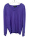 Polo Size M Purple Cashmere Solid V Neck Men's Sweater Purple / M