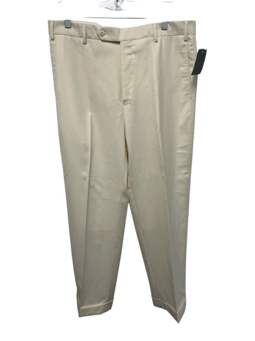 Zanella AS IS Size 35 Cream Wool Solid Men's Pants Cream / 35
