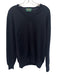 Alan Paine Size 44 Black Merino Wool Solid V Neck Men's Sweater Black / 44