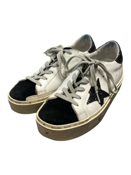 Golden Goose Shoe Size est 6 White & Black Leather Low Top lace up Shoes White & Black / est 6
