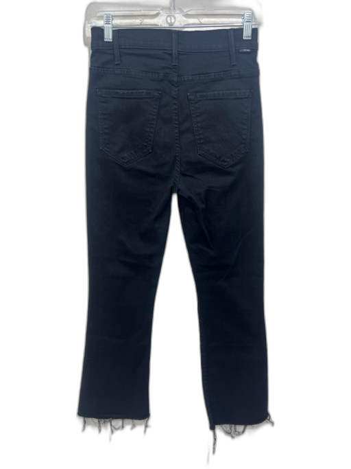 Mother Size 26 Black Cotton Denim Zip Fly High Rise Flare Leg Jeans Black / 26