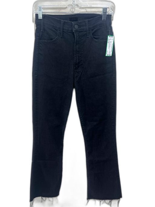 Mother Size 26 Black Cotton Denim Zip Fly High Rise Flare Leg Jeans Black / 26