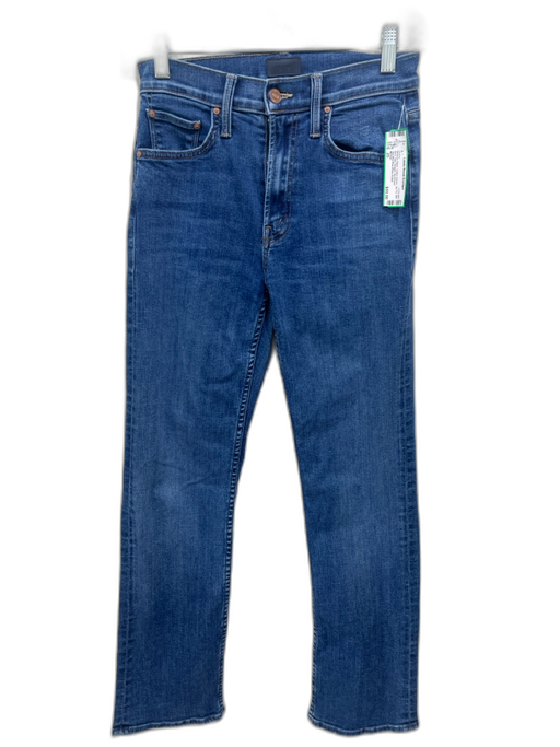 Mother Size 25 Medium Wash Cotton Denim Zip Fly Mid Rise Slim Straight Jeans Medium Wash / 25
