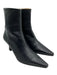 Reike Nen Shoe Size 36 Black Leather Pointed Toe Back Zip Midi Heel Booties Black / 36