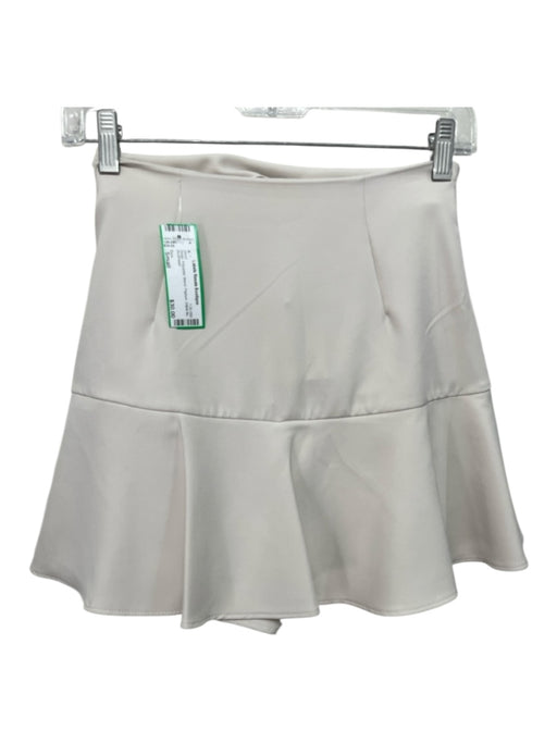 Zara Size Small Beige Polyester Blend Peplum Waist tie Skort Beige / Small