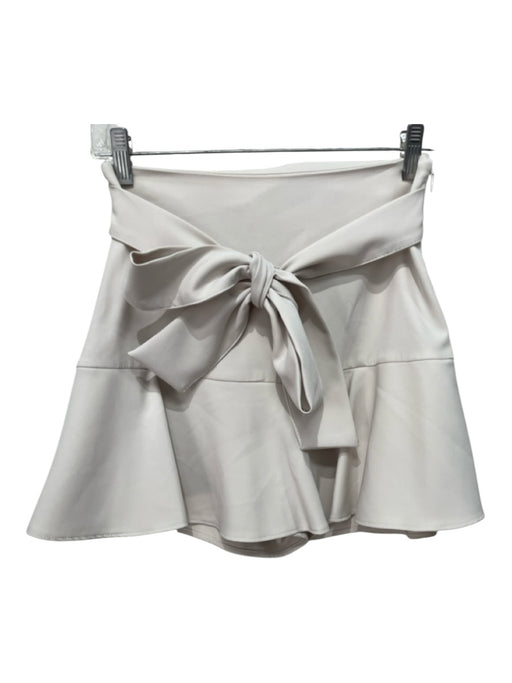 Zara Size Small Beige Polyester Blend Peplum Waist tie Skort Beige / Small