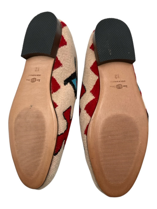 Res Ipsa Shoe Size 12 White & Multi Canvas Western Slip On Dress Men's Shoes White & Multi / 12