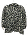 Ralph Lauren Black Size M Black & White Polyester Puff 1/2 Sleeve Buttons Top Black & White / M