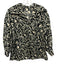 Ralph Lauren Black Size M Black & White Polyester Puff 1/2 Sleeve Buttons Top Black & White / M