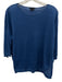 Theory Size Medium Blue Linen Blend Half Sleeve Wide Neck Top Blue / Medium