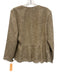 Lafayette 148 Size 8 Beige & White Cotton Blend Long Sleeve Tweed Fringe Jacket Beige & White / 8