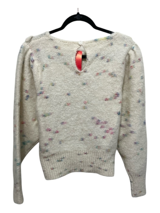 Love Shack Fancy Size L Cream & Multi Alpaca, Mohair, Wool, Polyamide Sweater Cream & Multi / L