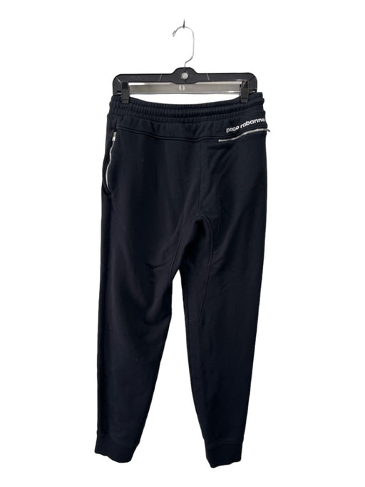 Paco Rabanne Size XL Black Cotton Elastic Waist Sweatpants Jogger Pants Black / XL