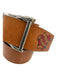 Gucci Brown Print Leather Double Buckle Heart Belts Brown Print / 95
