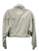 Ksubi Size Large Cream Cotton Denim Silver Buttons Patch Pockets Crop Jacket Cream / Large