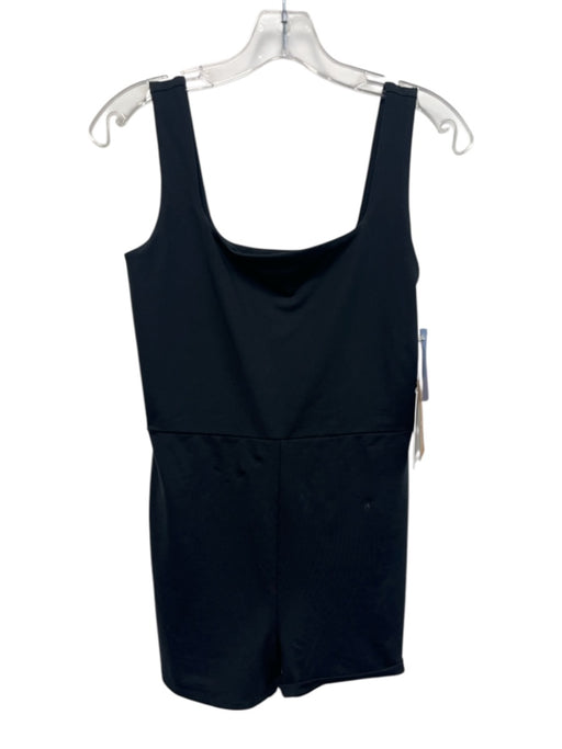 Reformation Size Medium Black Polyester Blend Sleeveless High Rise Romper Black / Medium
