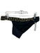 Versace Size 3 Gold & Black One Shoulder Greek Key Top Only swimwear Gold & Black / 3