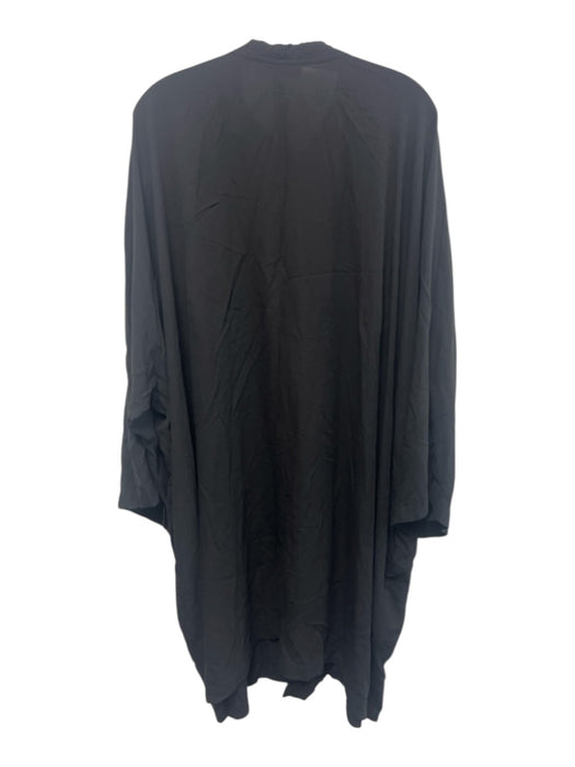 Balenciaga Size 38 Black Silk Long Sleeve Tie Neck Pockets Wrap Dress Dress Black / 38