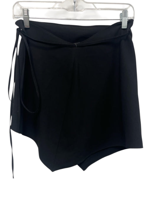 The Attico Size 42 Black Polyester Blend Wrap Mini Skirt Black / 42