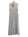 Modesees Size Small White Linen Blend Button Down Sleeveless Midi Dress White / Small