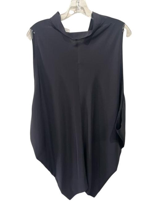 Abbey Glass Size S Black Silk Sleeveless V Neck Drape Top Black / S
