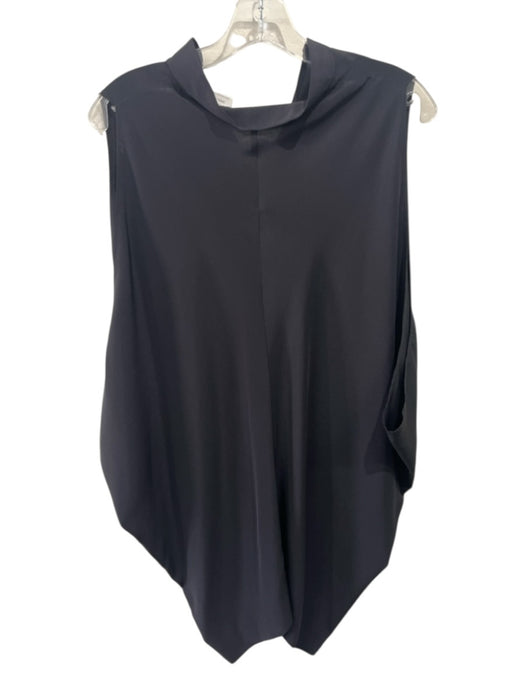Abbey Glass Size S Black Silk Sleeveless V Neck Drape Top Black / S