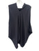 Abbey Glass Size S Black Silk Sleeveless V Neck Drape Top Black / S