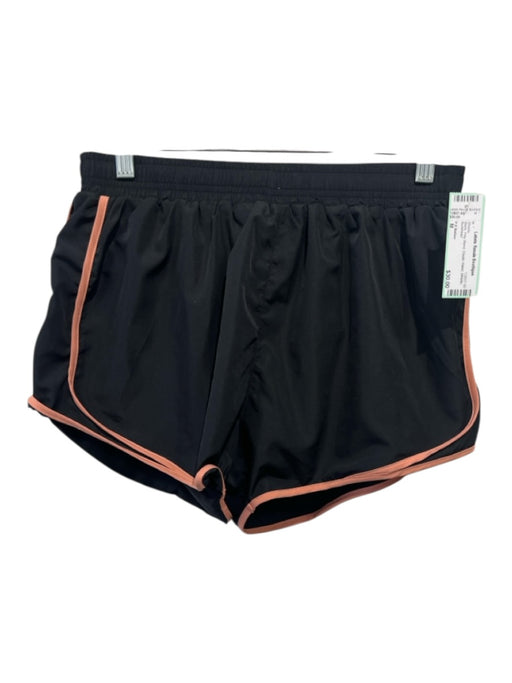 P.E Nation Size M Black Poly Blend Elastic Waist Athletic Shorts Black / M